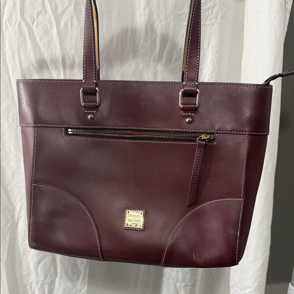 Dooney & Bourke Plum Leather Tote